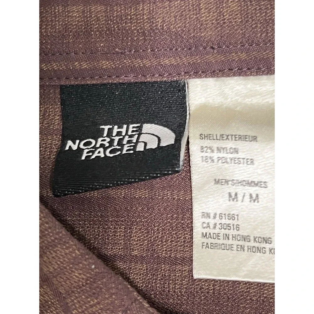 Vtg 1997 The North Face Men's Long Sleeve Button-up Shirt Outdoor Muted Brown M